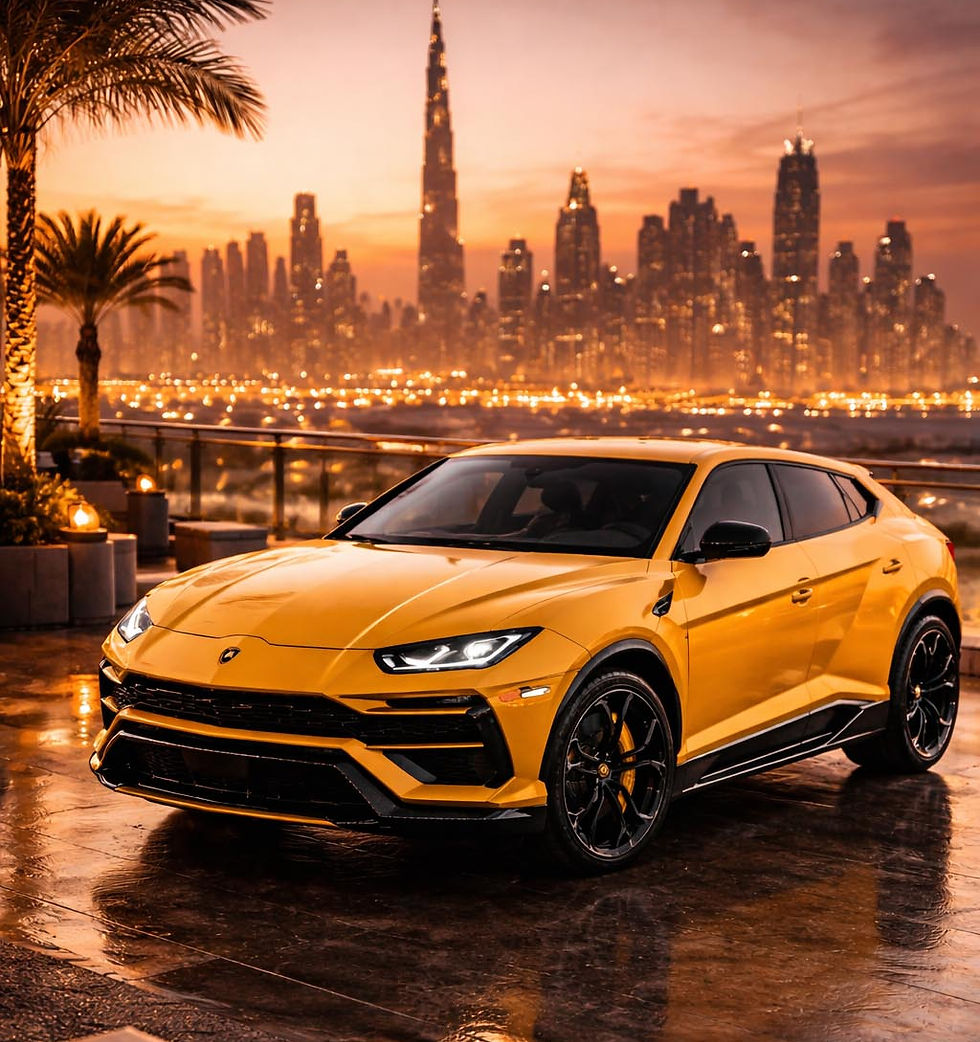 Lamborghini Urus rental Dubai exotic SUV performance luxury lifestyle UAE PrestigeJetSet
