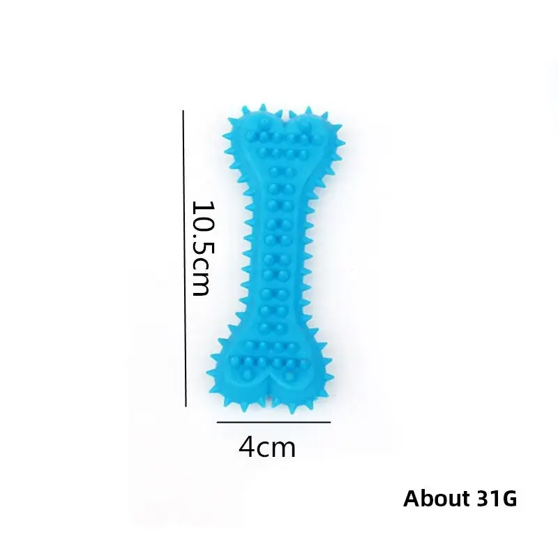 Thumbnail: Dog Chew Toy Soft Rubber Bite-Resistance Bone Shape Teeth Grinding Chewing