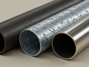 Tubos pretos, zincados e inox