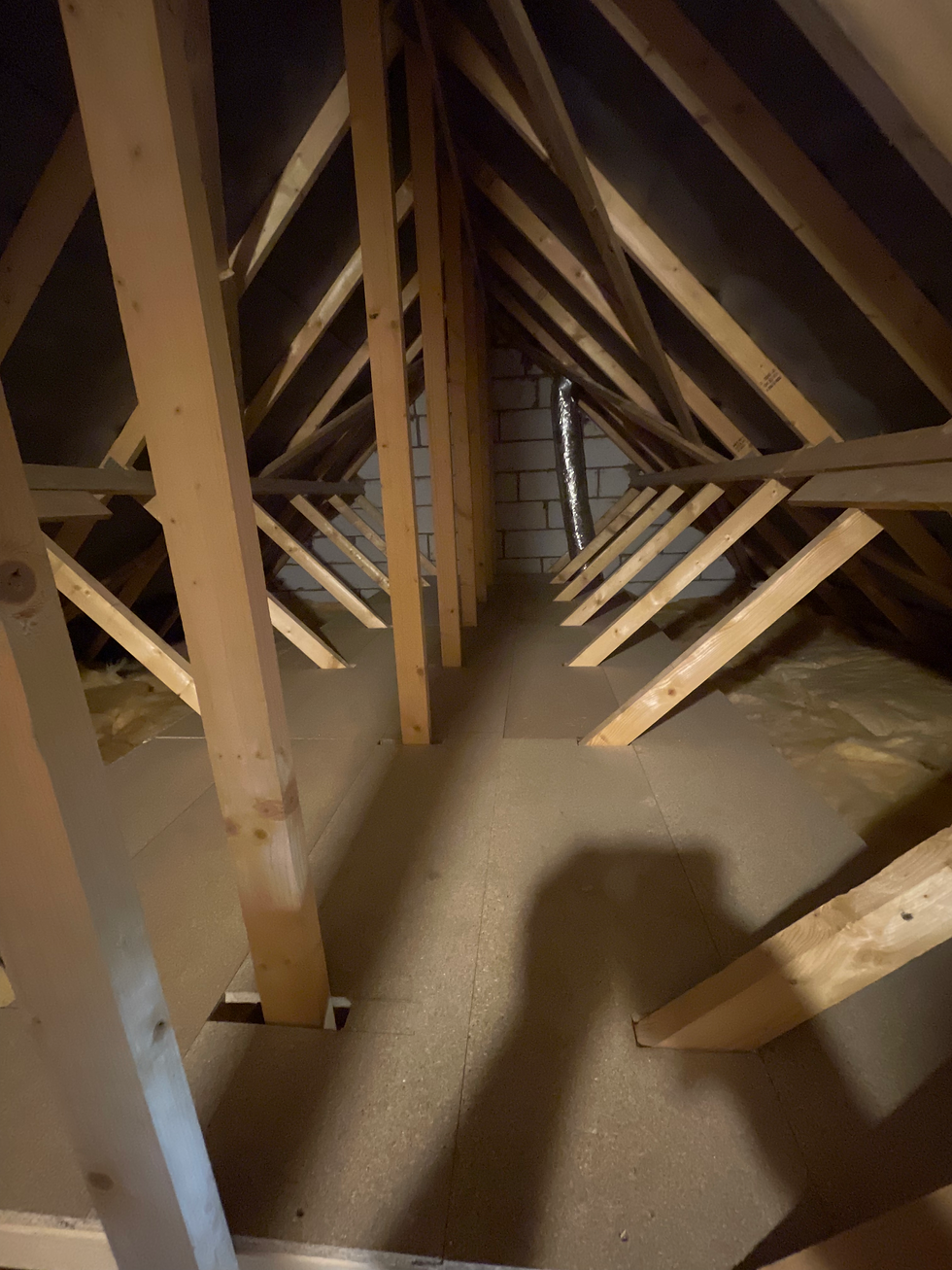 Loft boarding installed above insulation for safe loft storage