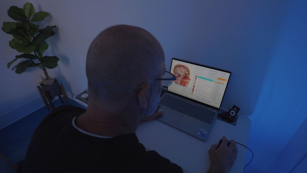 Dr. Lane reviews a Lumati NLS scan — advanced technology that helps uncover hidden oral health concerns and their impact on whole-body wellness.