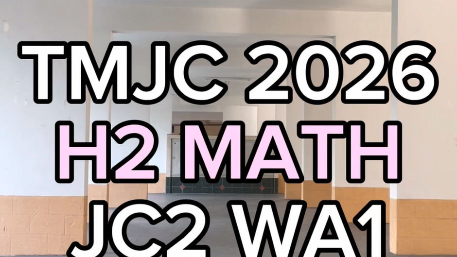 TMJC 2026 H2 MATH JC2 WA1
