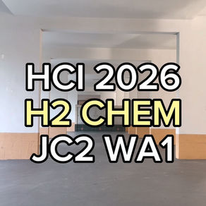 HCI 2026 H2 CHEM JC2 WA1