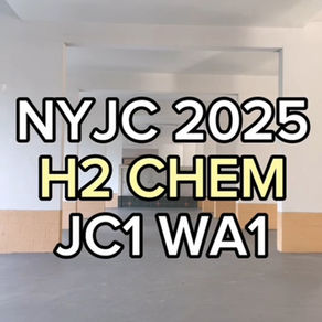 Nanyang JC 2025 JC1 H2 Chemistry WA1