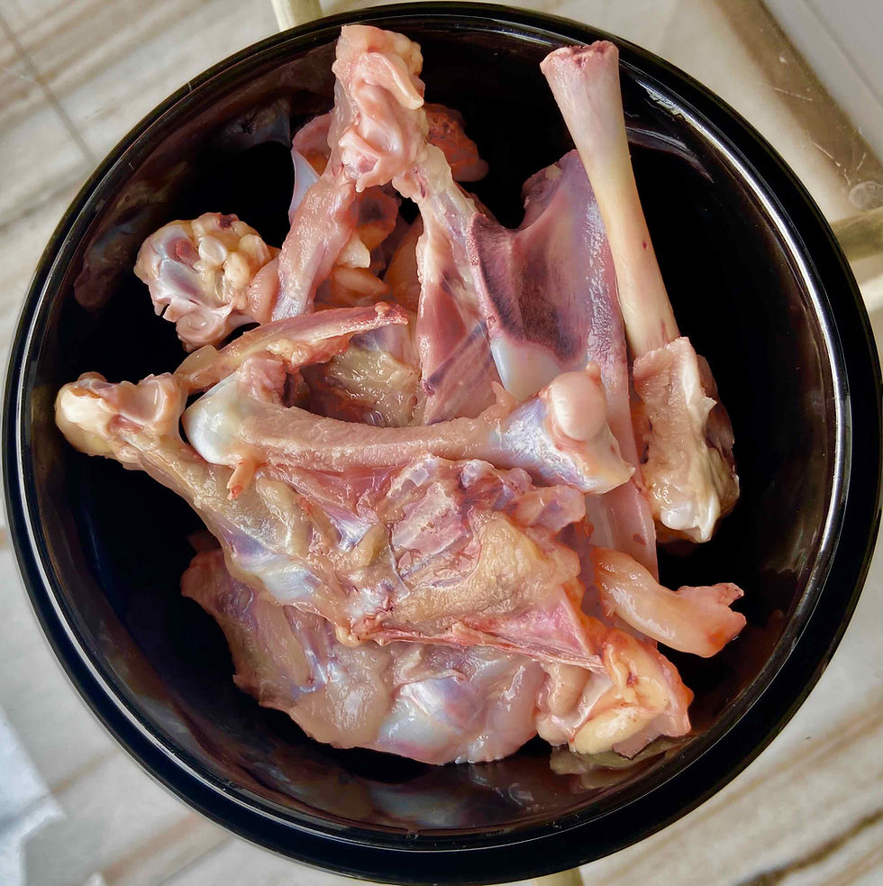 Chicken soup bones, fresh, cleaned, and hygienically packed, ready for making rich broths, stocks, and traditional soups.