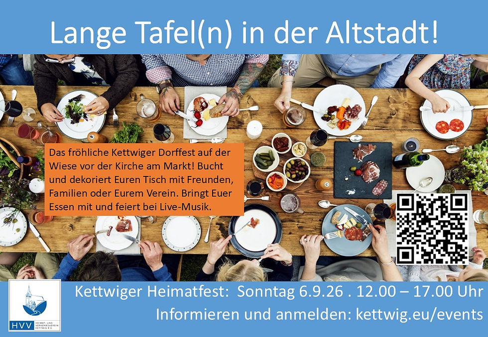 Heimatfest Kettwig - Lange Tafel(n) in der Altstadt