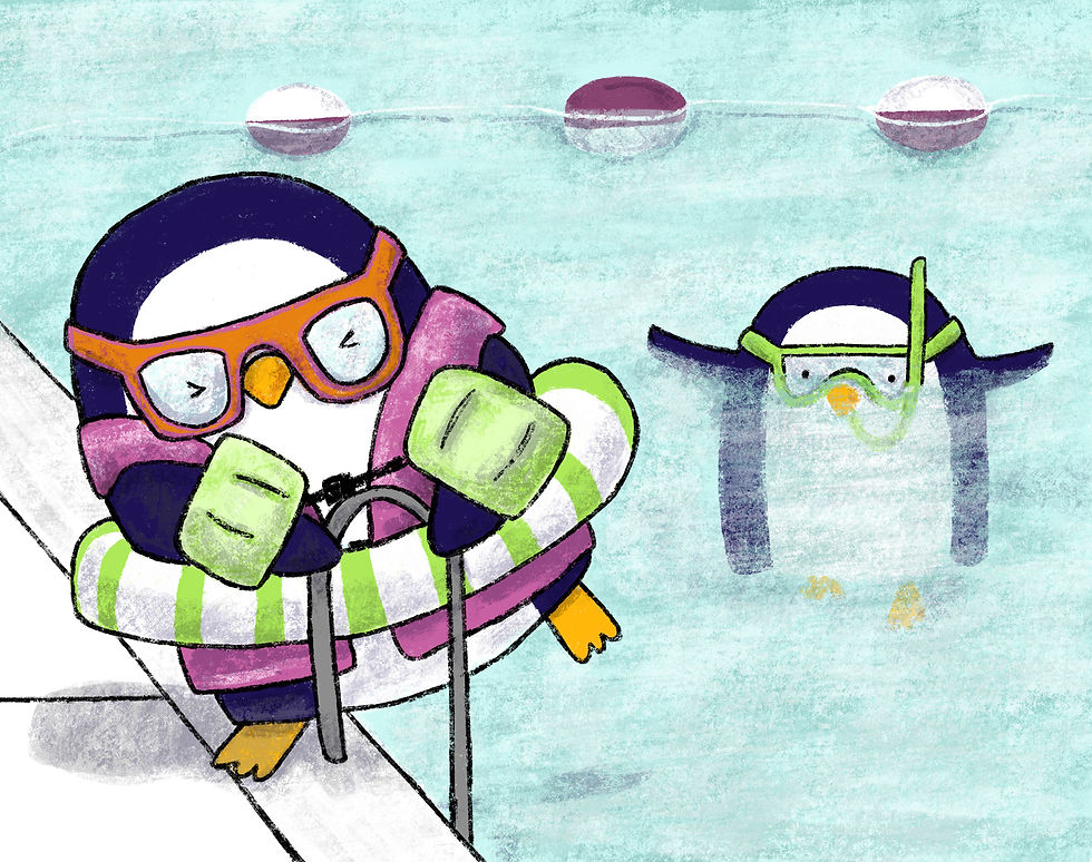 Appert Penguins in Pool