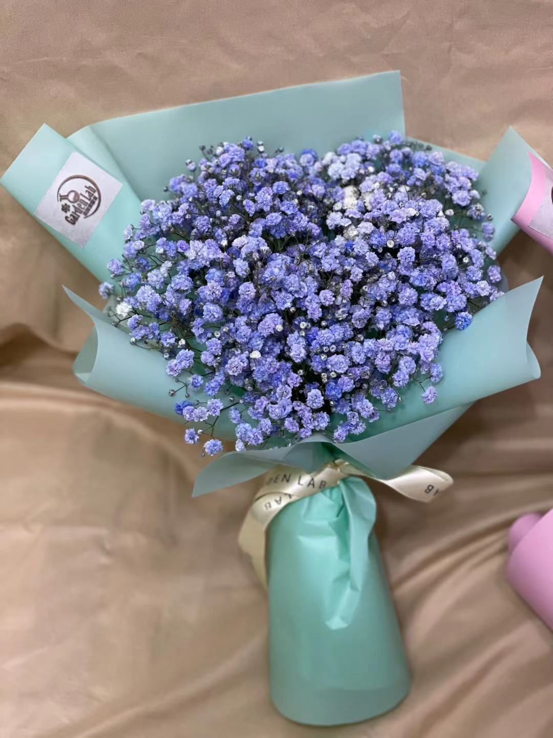 藍色滿天星 乾花花束