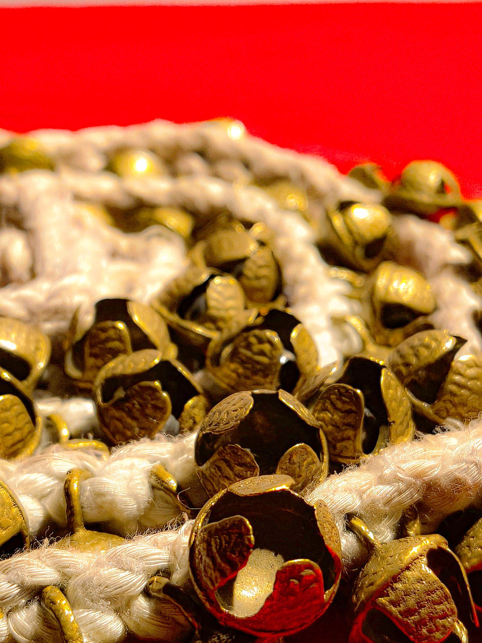 Thumbnail: Handcrafted Brass Ghungroo with aesthetic bag