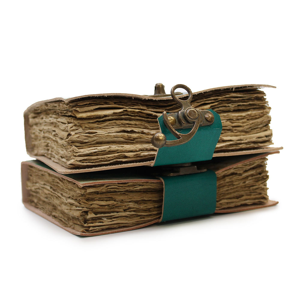 Thumbnail: Leather "Bee Kind" Deckle-edge Notebook (7x5")