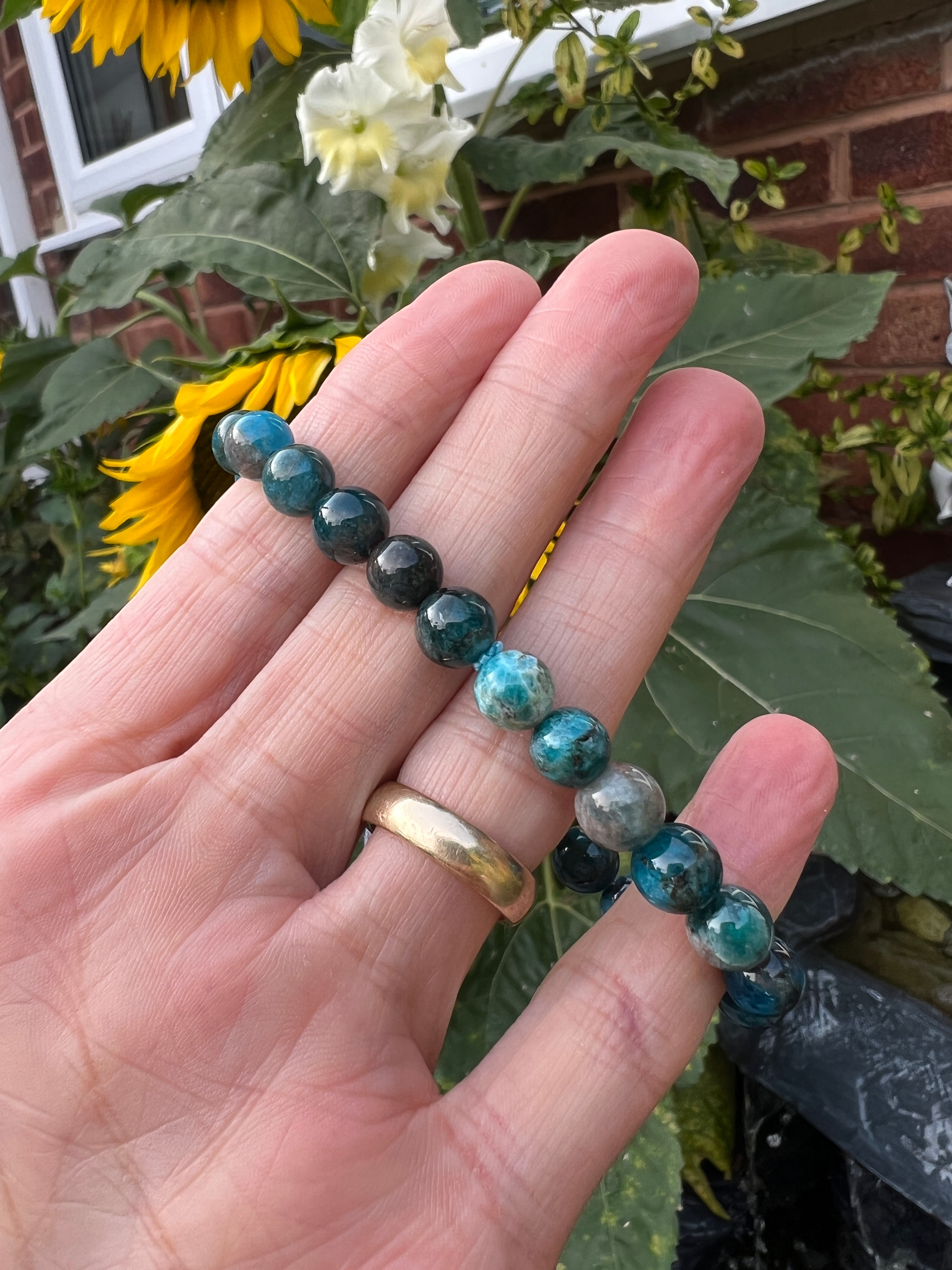 Blue Apatite Crystal Bracelet