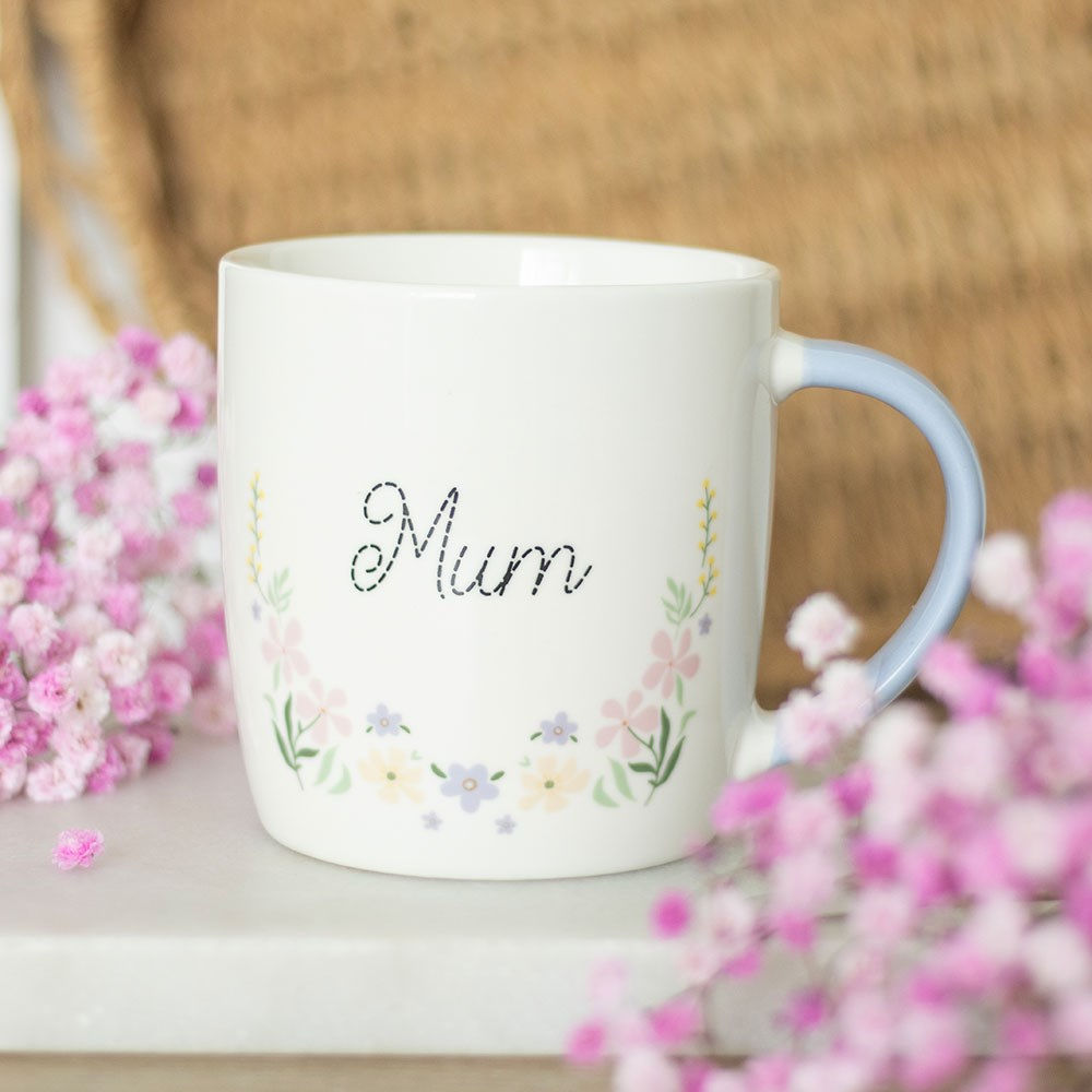 Grandma or Mum Pastel Floral Mug