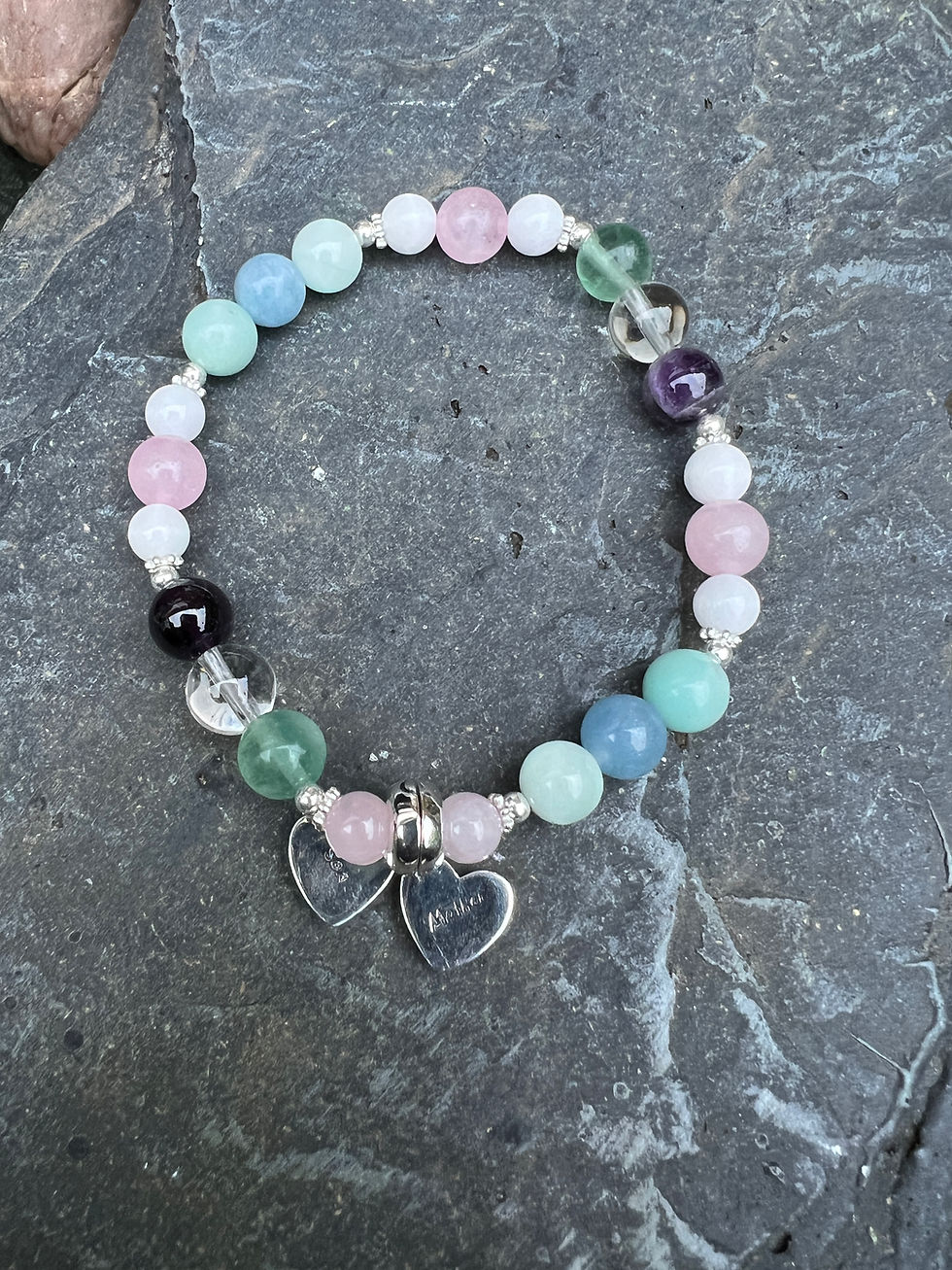 Thumbnail: Mother and Son Gemstone Customised Bracelet - Perfect Gift