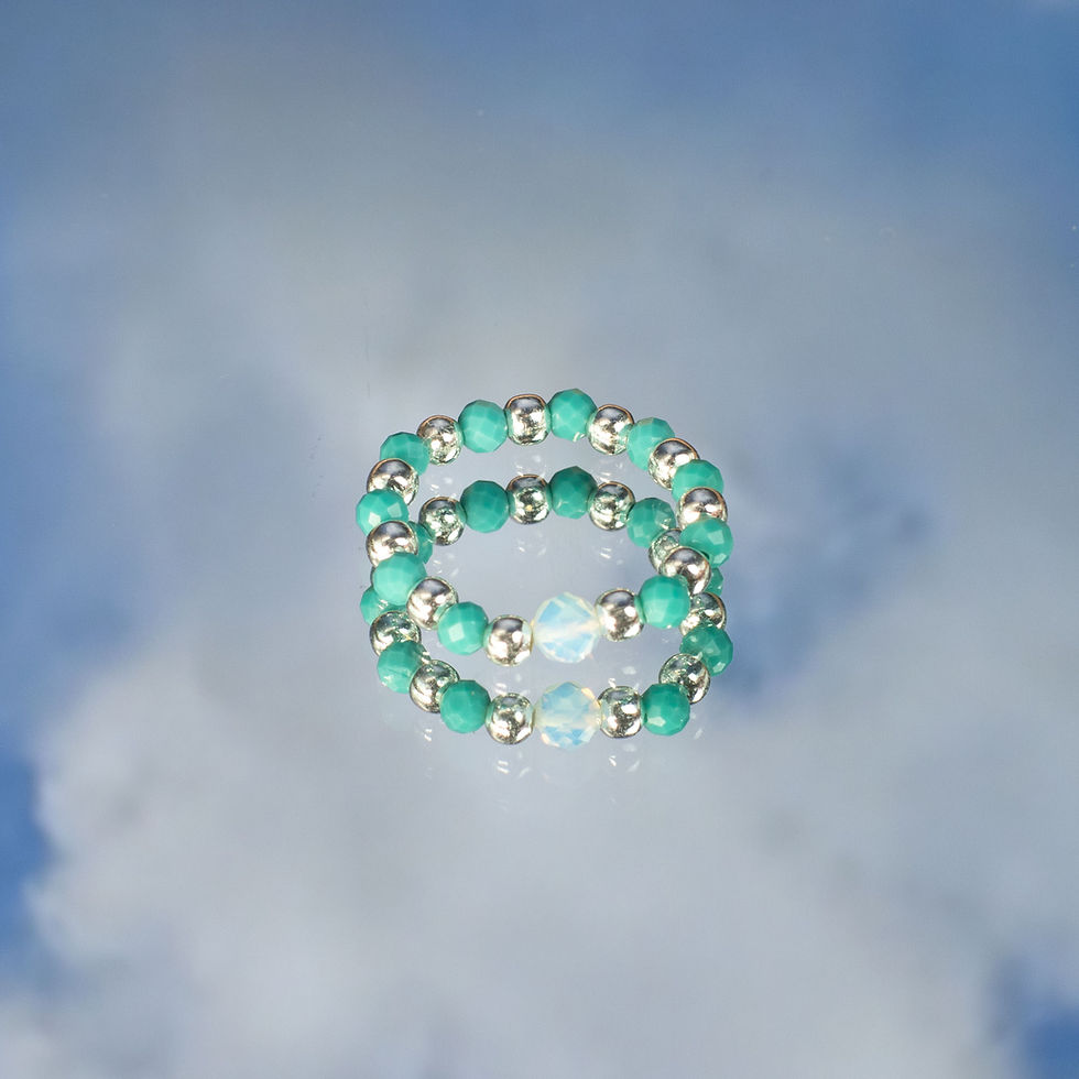 Thumbnail: Ring Set Nymph Spirit Gemstone - Endless Ocean