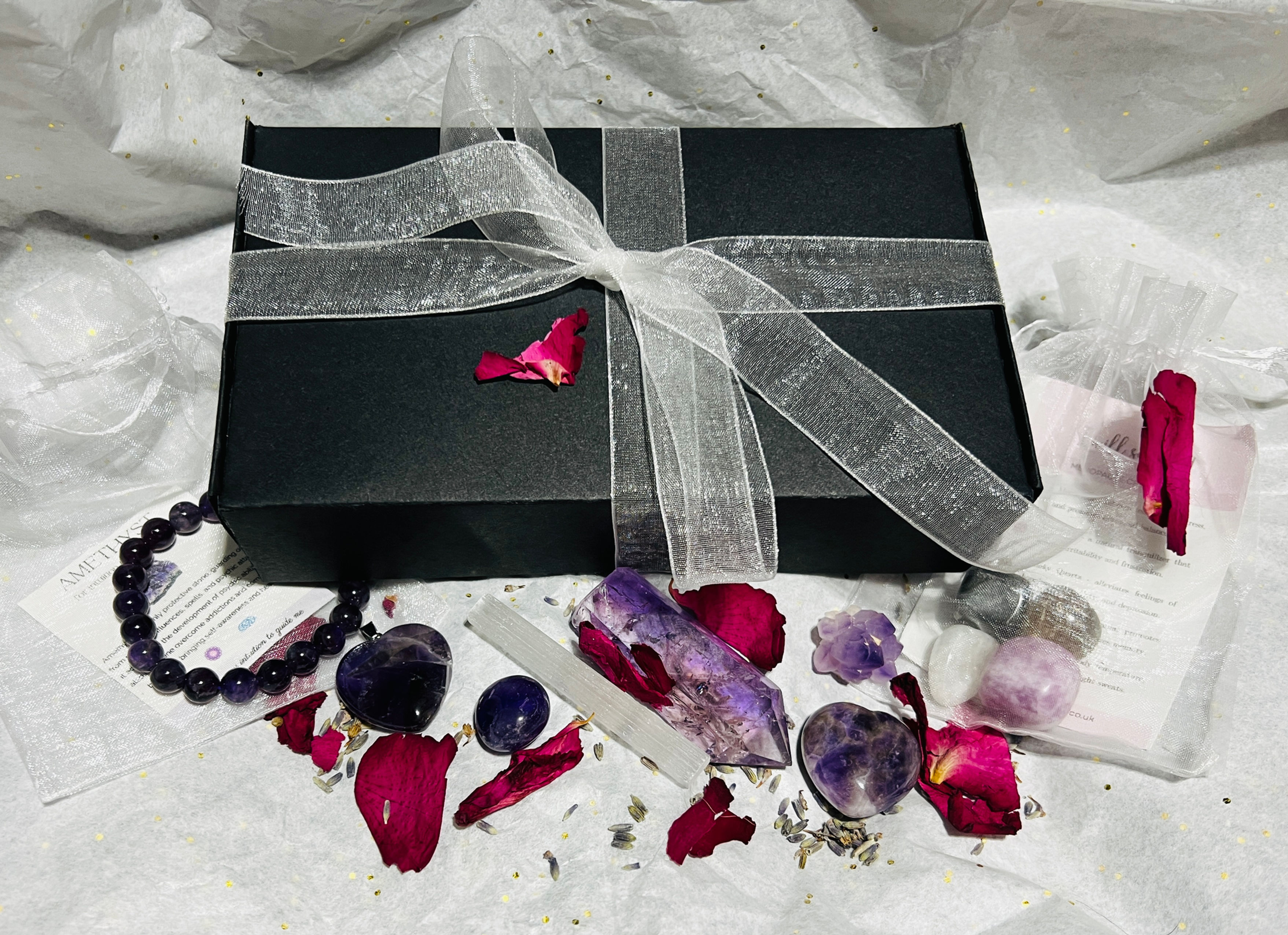 Amethyst Xmas Crystal Gift Box