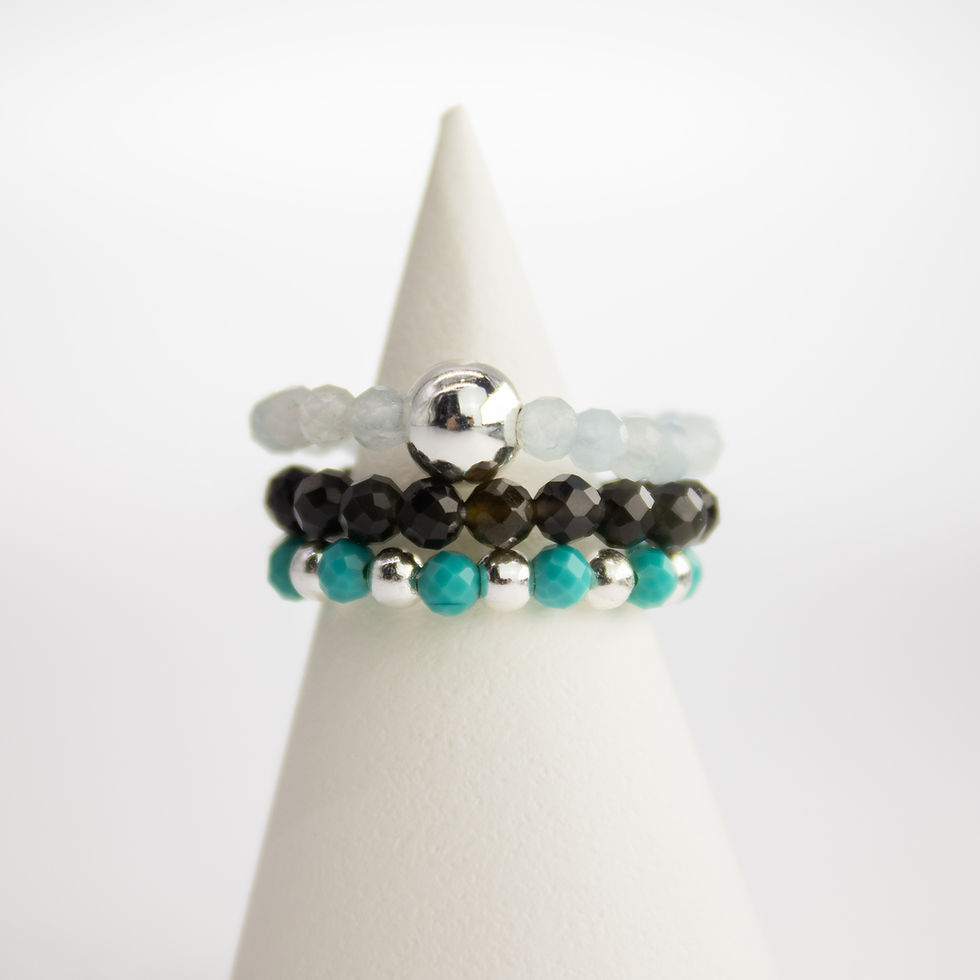 Thumbnail: Ring Set Nymph Spirit Gemstone - Endless Ocean