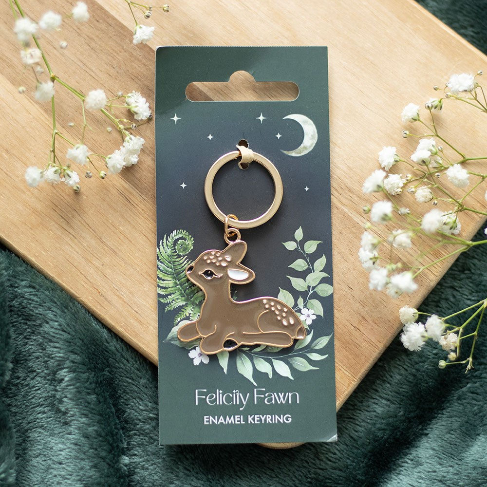 Felicity Fawn Enamel Keyring