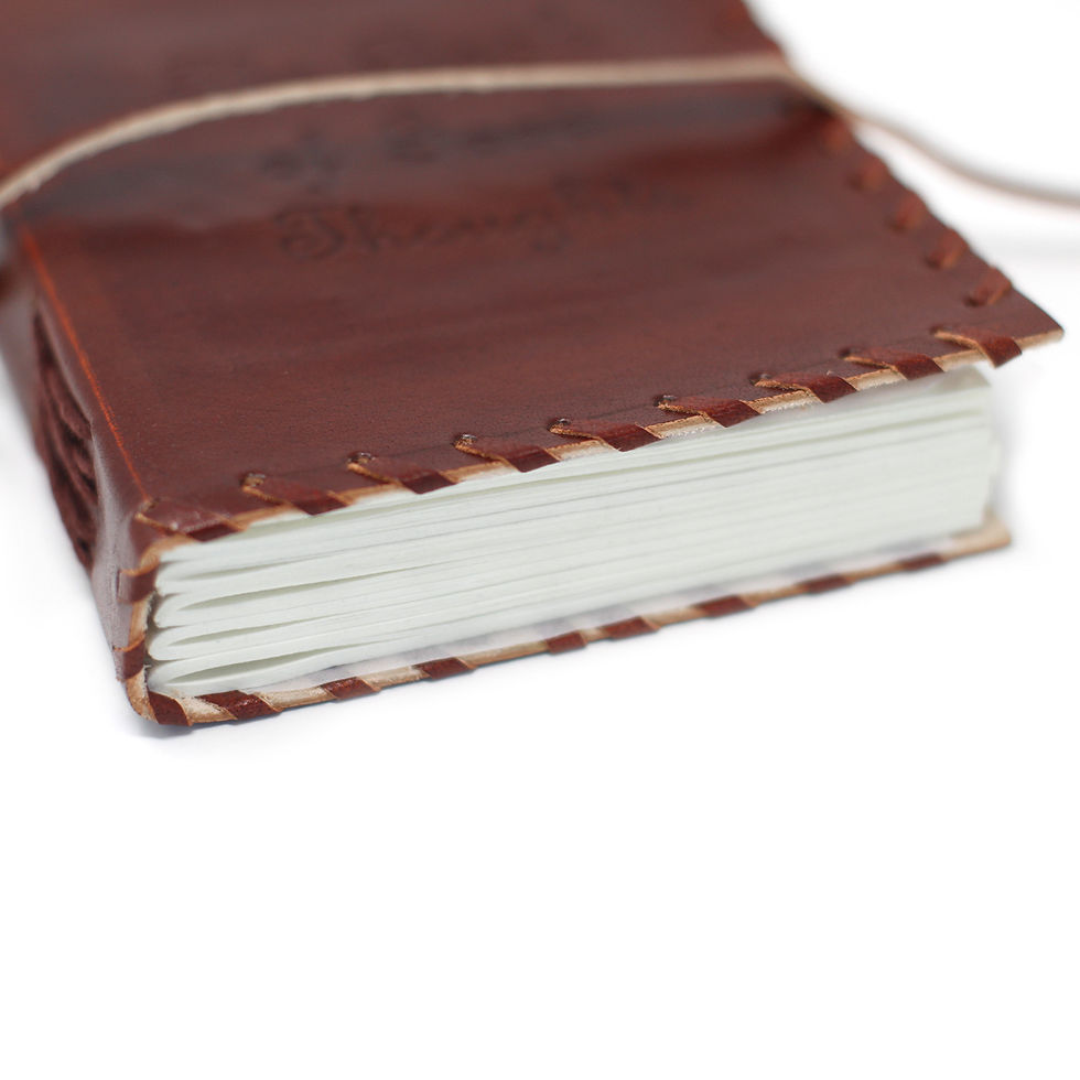 Thumbnail: Leather Book of Thoughts with Wrap Notebook (6x4")