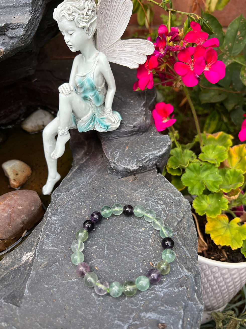 Thumbnail: Green Fluorite Crystal Bracelet