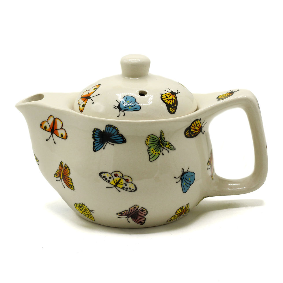 Small Herbal Teapot - Butterfly Design