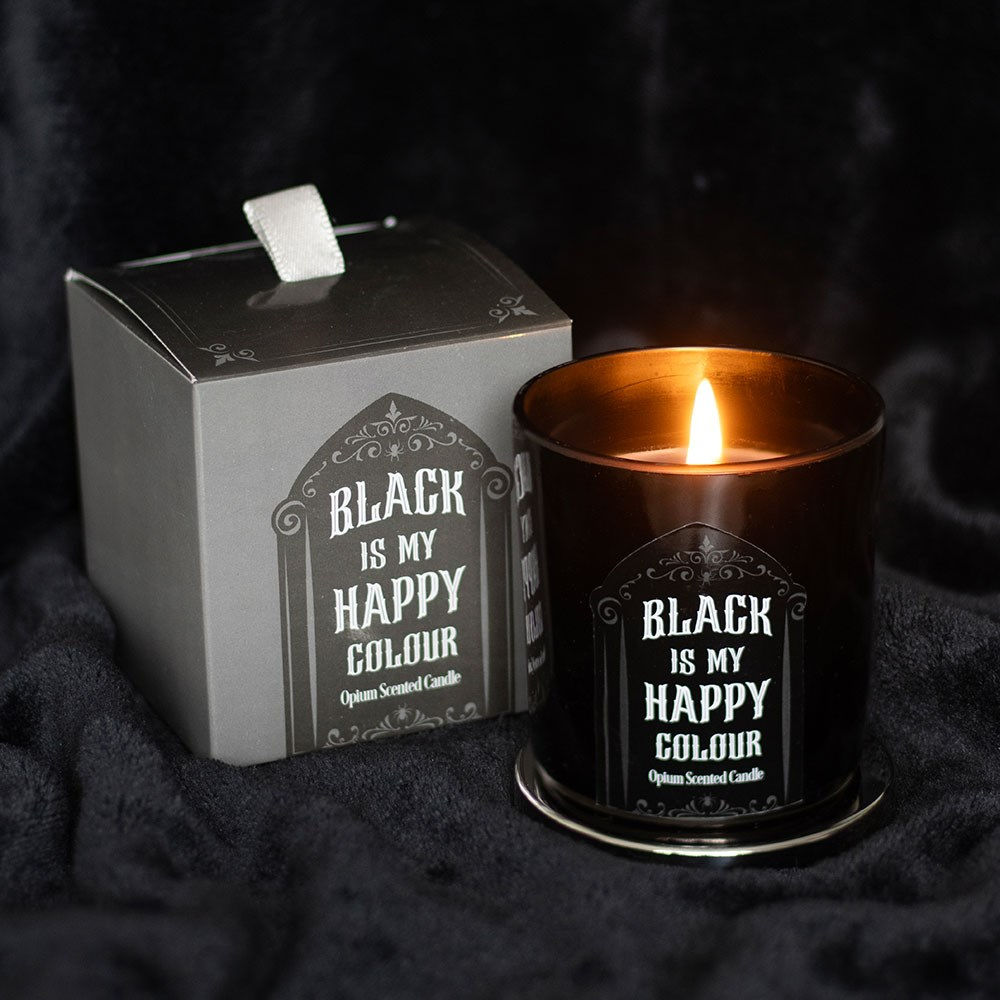 Black is my Happy Colour Candle -BlackOpium