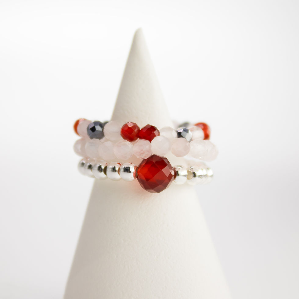 Thumbnail: Ring Set Nymph Spirit Gemstone - Love & Flame