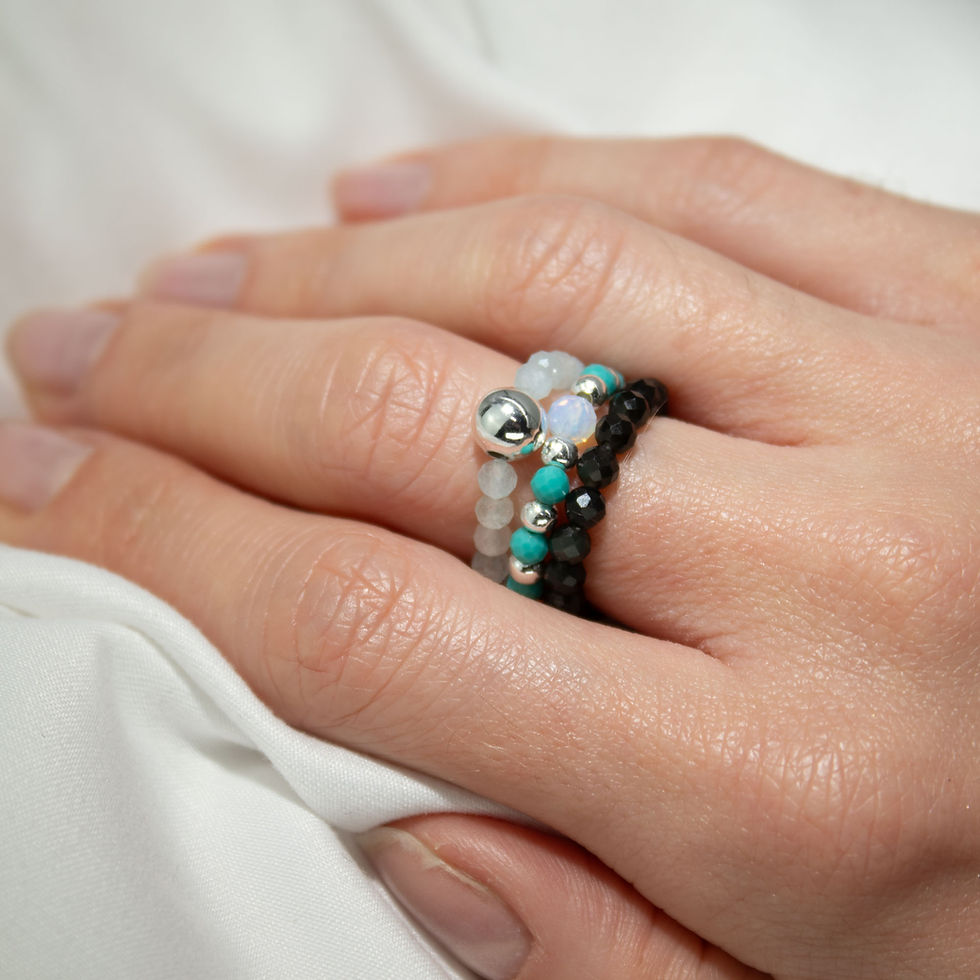 Thumbnail: Ring Set Nymph Spirit Gemstone - Endless Ocean
