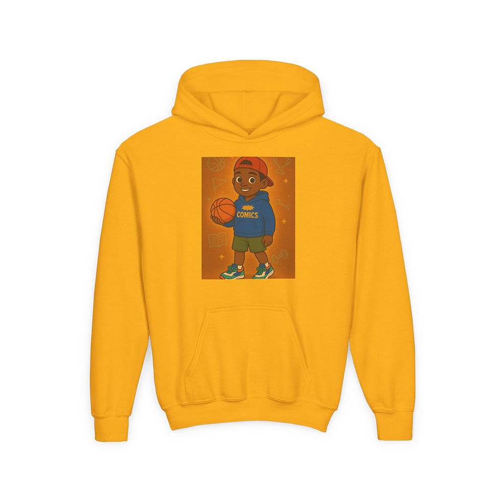 Thumbnail: Kids Hooded & All-Star Kids Basketball Sweatshirt, Playful, Cozy, & Gift-Ready