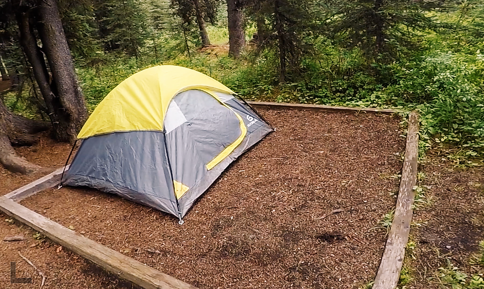 My tent situation for the night at Porcupine Camp