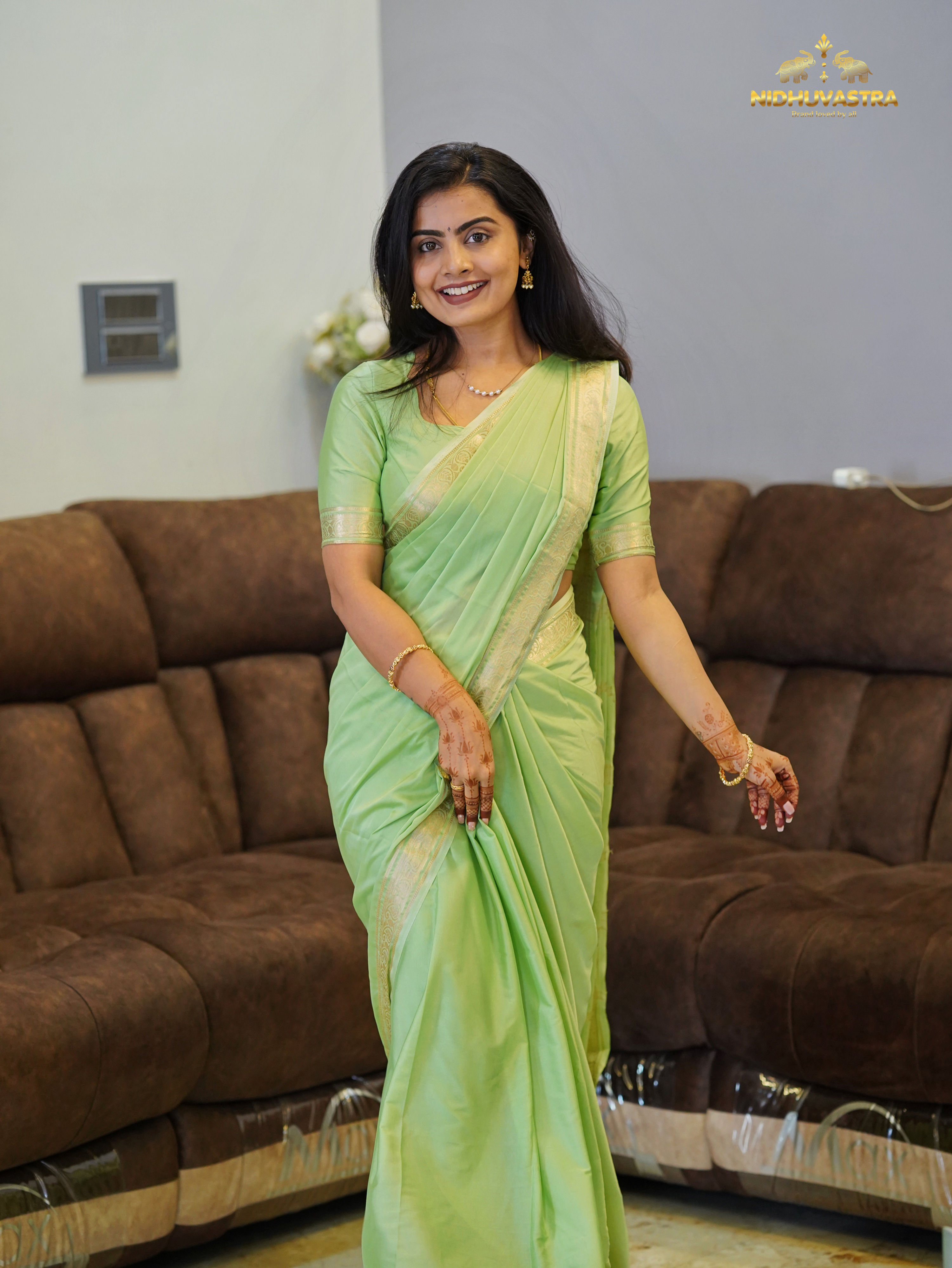 Mysore semi crêpe Pista green(Code054)