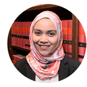 Aiesyah Mustafa in a beautiful headscarf.