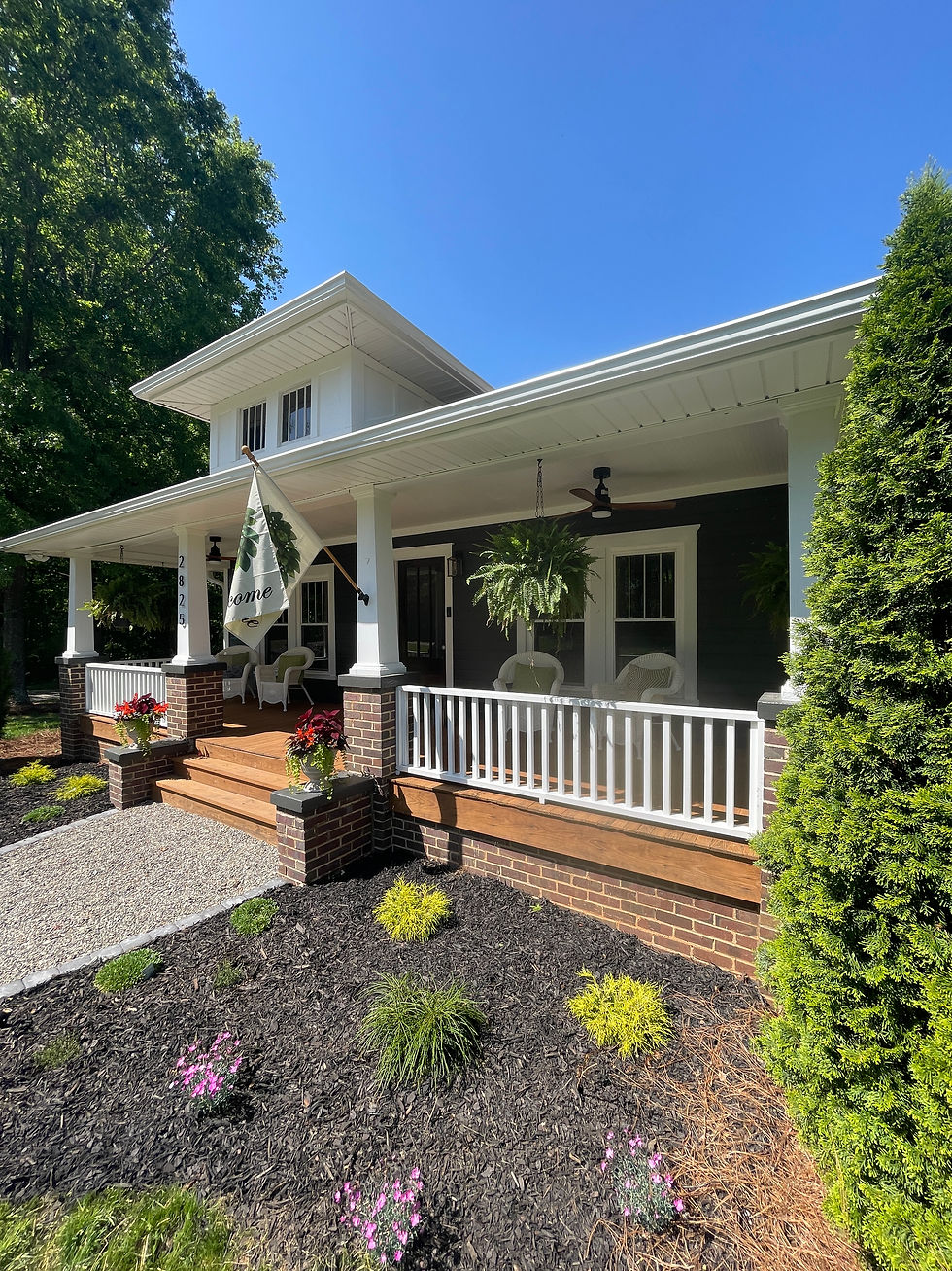 complete home renovation with welcoming front porch