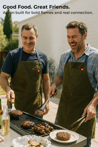 Olive Green Apron Crossback | ReedWorth