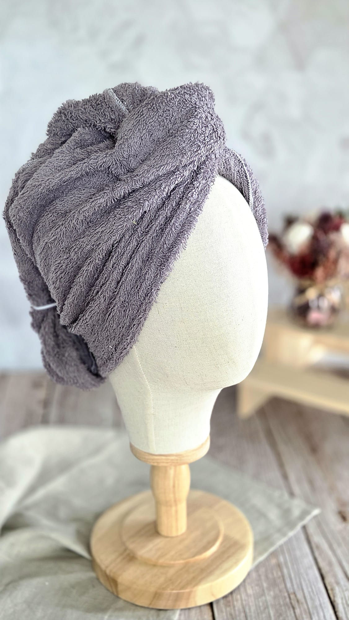 wrap à cheveux violet