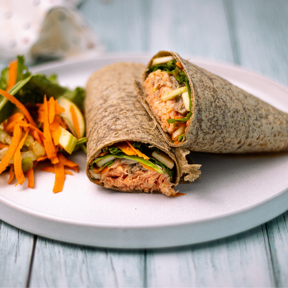 Apple & Ginger Salmon Wraps