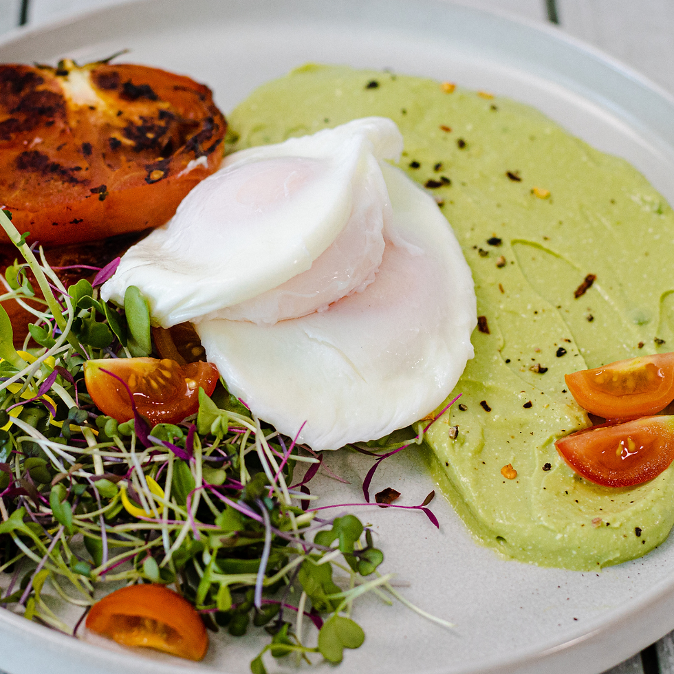Avo Whip with Poached Eggs