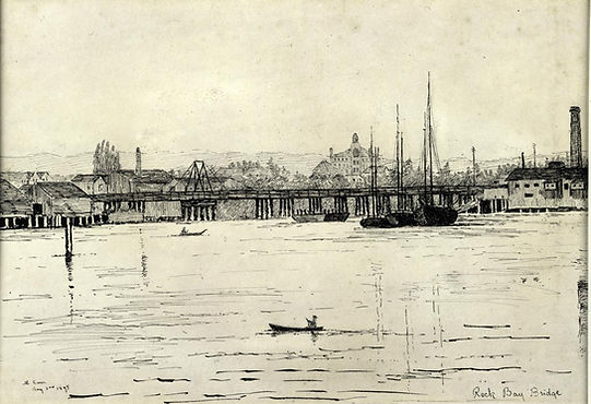 Rock Bay Bridge sketch by Emily Carr