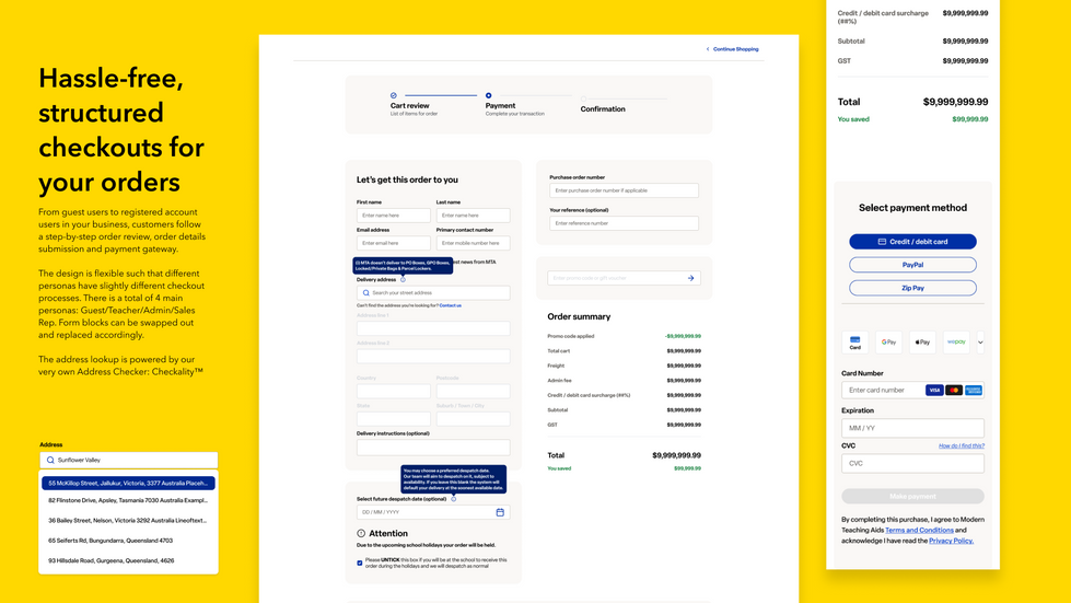 6. Checkout with ease