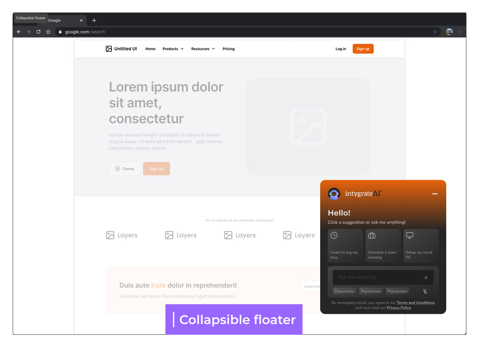 Collapsible floater