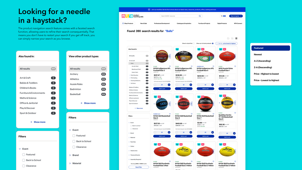3. Search & Faceted Filters