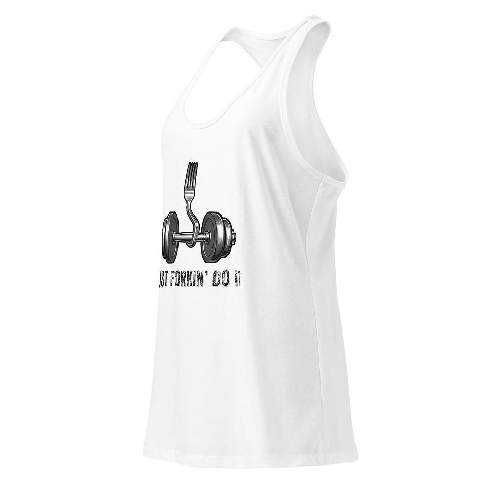 Thumbnail: Just Forkin Do It - Women’s fitted racerback tank top