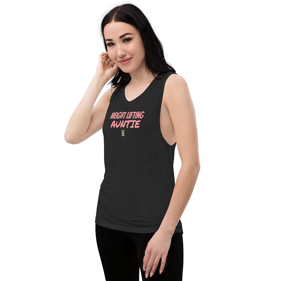 Miniatura: Weight Lifting Auntie Muscle Tank