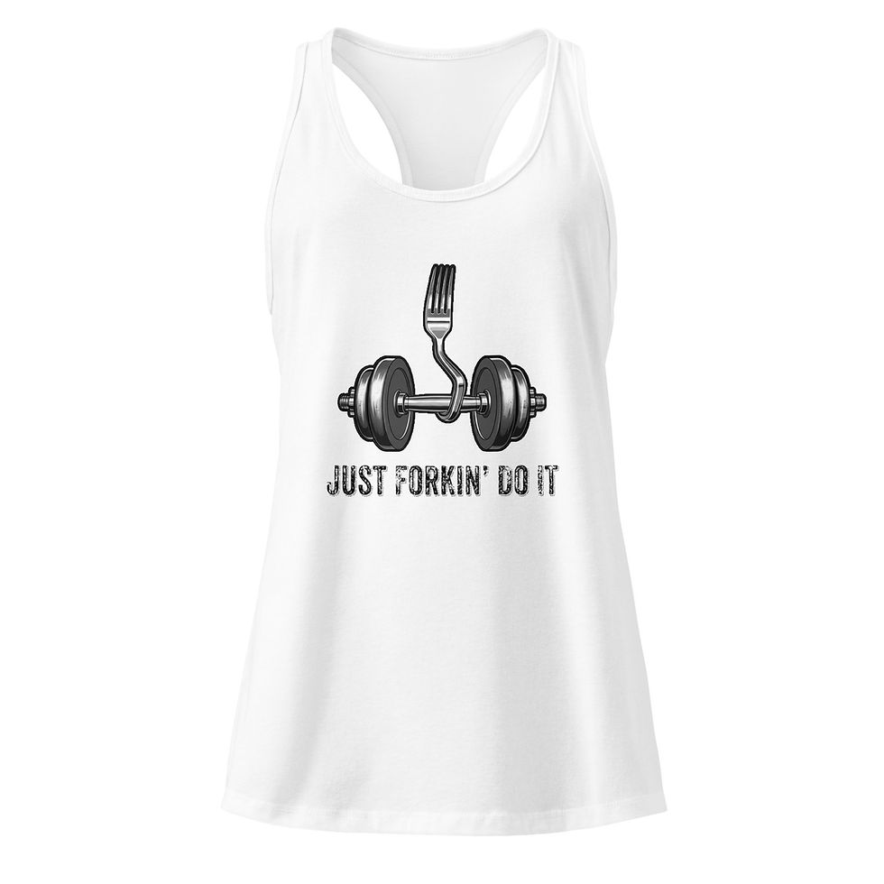 Thumbnail: Just Forkin Do It - Women’s fitted racerback tank top