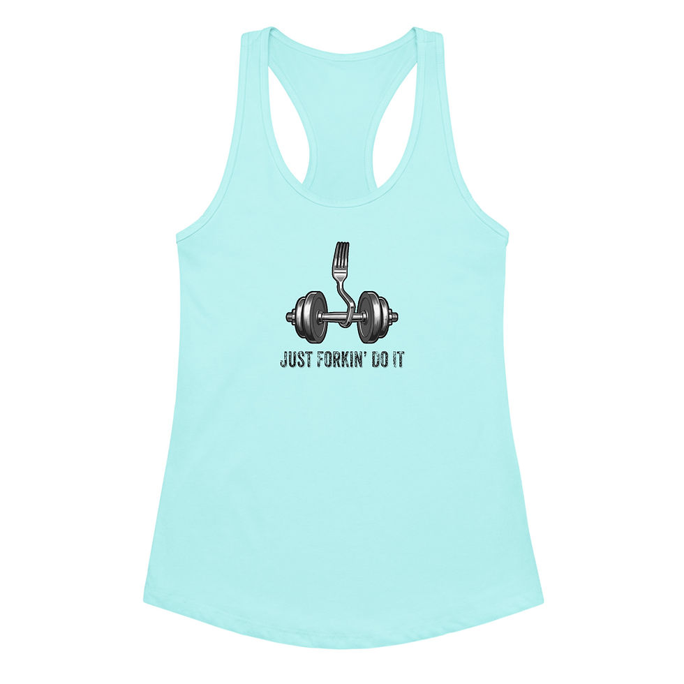 Thumbnail: Just Forkin Do It - Women’s fitted racerback tank top