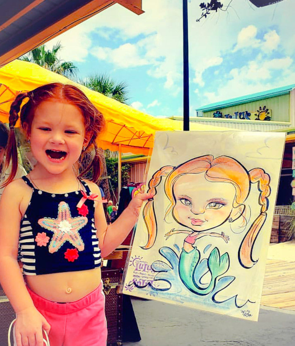 Thumbnail: Traditional Caricature *1 person, In Color, Body/Background*