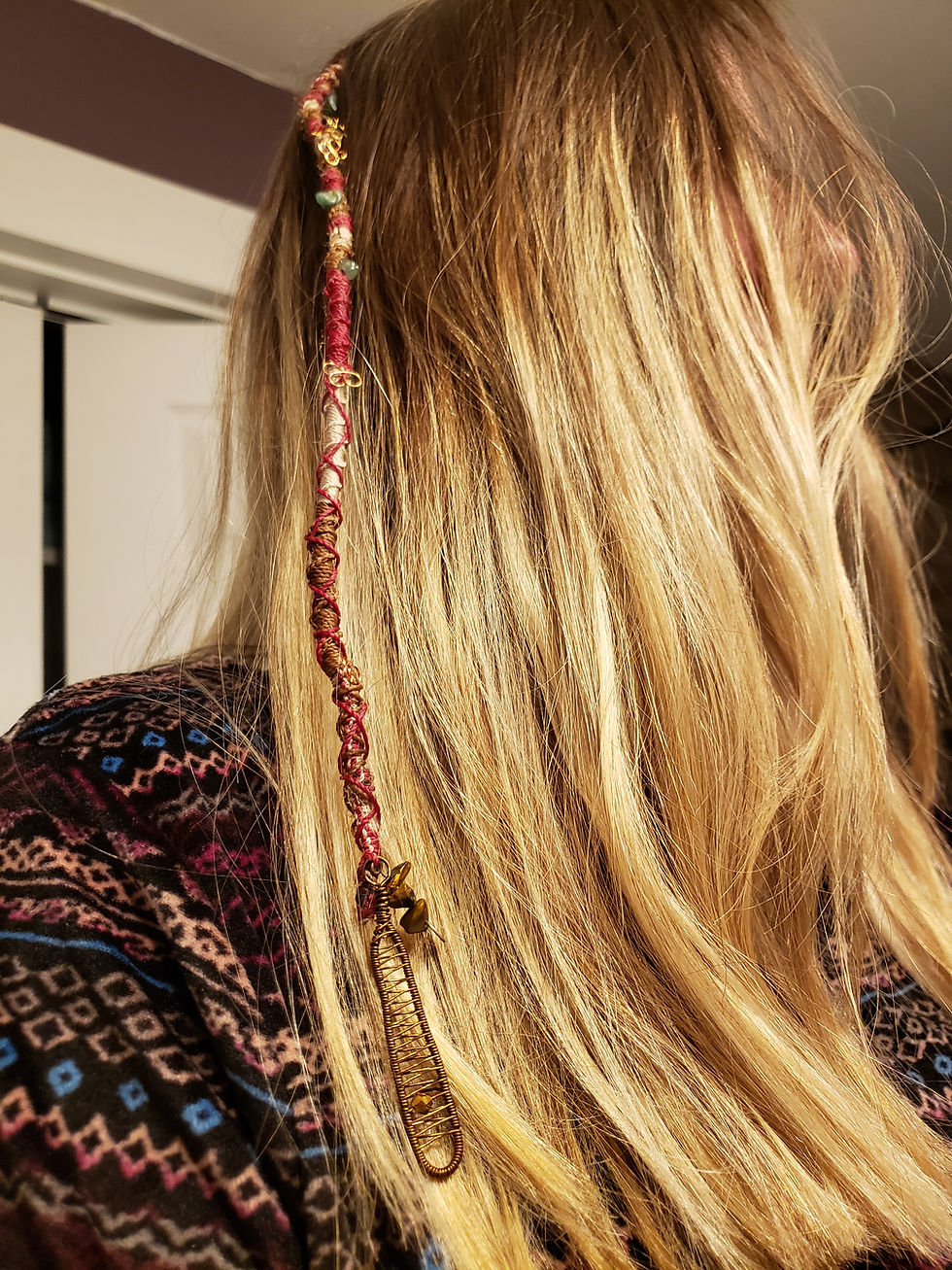 Thumbnail: Handcrafted, Micro-Macrame Hair Jewelry