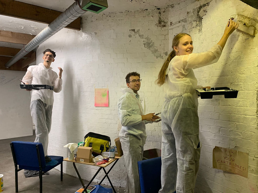 Huge thanks to Alexandros Nikos (Range Officer 2024/25), Matthew Perkins (Probationary Member), and Anastasiia Tokareva (Events Officer 2024/25), as pictured above from left to right - some of our volunteers who were involved in painting the shooting gallery.