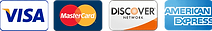 Credit cards Accepted: Visa, MasterCard, Discover, American Express