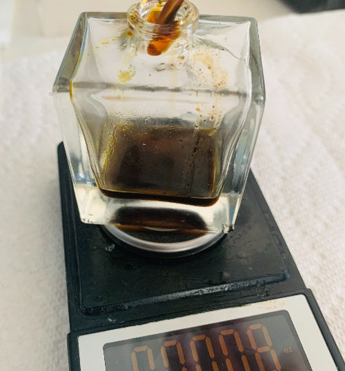 The process of making perfume.
