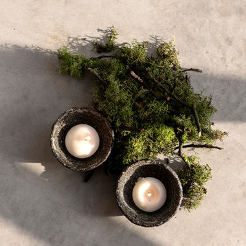 Mud Made _ רותם כהן _ פמוטי חימר בעבודת יד